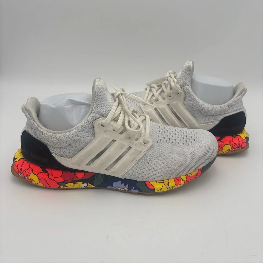 adidas White Athletic Shoes with‎ Colorful Sole - Picture 3 of 10